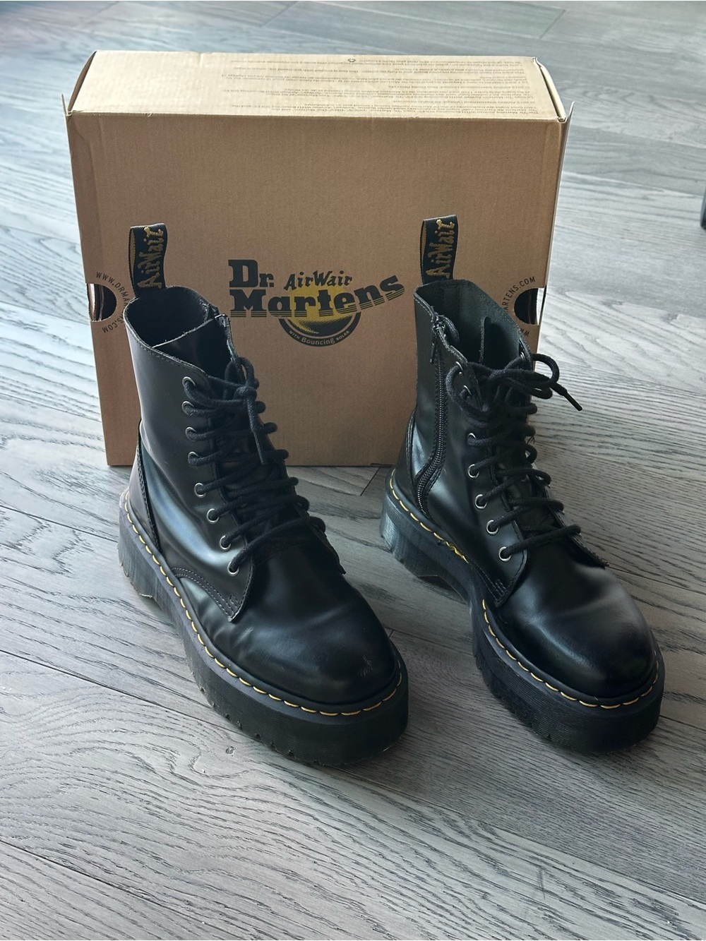 Doc Marten Jadon Women's Black Platform Lace-Up Boots